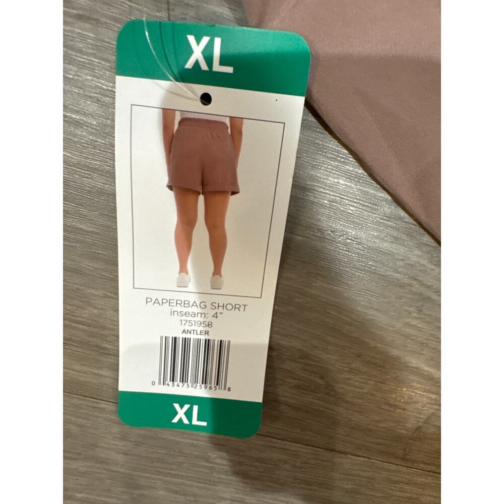 Danskin Paper Bag Shorts Pink & Green Women's Size XL - Picture 11 of 16